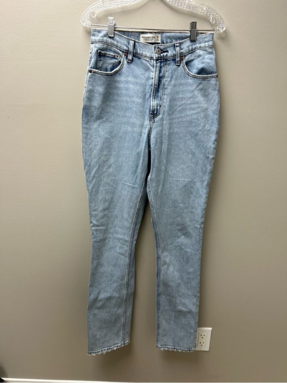Abercrombie & Fitch The 90s Slim Straight Ultra High Rise Curve Love Jeans